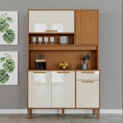 Kit Cozinha Sintra 1,20 m Freijó/Off White – INDÉKES