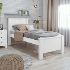 Cama Solteiro Athenas Branco - LOPAS