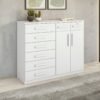 Cômoda 8 Gavetas com Sapateira Dupla Toronto Branco - LOPAS