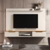 Painel até 75" Studio 2.18 Off White/Cedro - EDN MÓVEIS