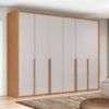 Guarda-Roupa 6 Portas Imperatore 2,74 m Amêndoa Clean/Off White - LOPAS