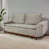 Sofá Living Berlim Veludo Bege 2,00 m – BOARETO