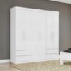Guarda-Roupa 6 Portas Zeus 1,77 m Branco - LOPAS