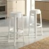 Kit 2 Banquetas Shine Plus Branco UZ8007-10 - KAPPESBERG