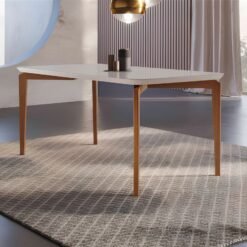 Mesa Roma 160 Canela/Off White - SALA VIP MOVELARIA