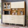 Kit Cozinha Amora 1,98 m Cinamon Touch/Off White - DEMÓBILE