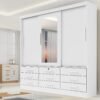 Guarda-Roupa 3 Portas Meridian 2,00 m Branco – D’DORO MÓVEIS
