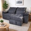 Sofá Retrátil e Reclinável Imperial 2,00 m Veludo Jolie Preto 12 - IMPERIAL DECOR