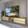 Rack até 85" Magnífico 212 Naturale/Off White - GELIUS