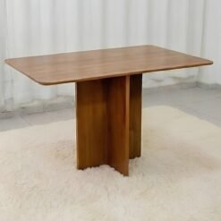 Mesa Salinas 160 (Tampo Londres s/ vidro) Cinamomo - CEL MÓVEIS