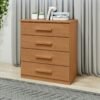 Cômoda 4 Gavetas Baião Amêndoa Clean - LOPAS