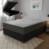 Colchão Casal Exclusive Foam HR33 + Base Box Baú Corino Preto – ORTOBOM + BIOSTAR