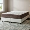 Colchão Queen Star One D28/AG D70 + Base Box Simples Corino Branco - ANJOS COLCHÕES + ALTO NÍVEL CAMAS E COLCHÕES