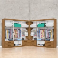 Closet Hércules 1,77 m x 1, 77 m Cinamomo - CARIOCA MÓVEIS