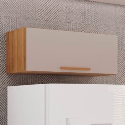 Armário Aéreo Geladeira New Valência Cinamomo/Off White - SALLÊTO