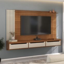 Painel até 75" Presence Cinamomo/Off White - ARTELY