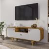 Rack até 75" Noronha Naturale/Off White - BECHARA