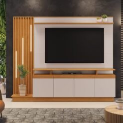 Home até 65" Absoluto Cinamomo/Off White - JCM MOVELARIA