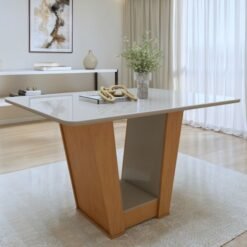 Mesa Apogeu (Tampo Maxi) 120 Amêndoa Clean/Off White - LOPAS